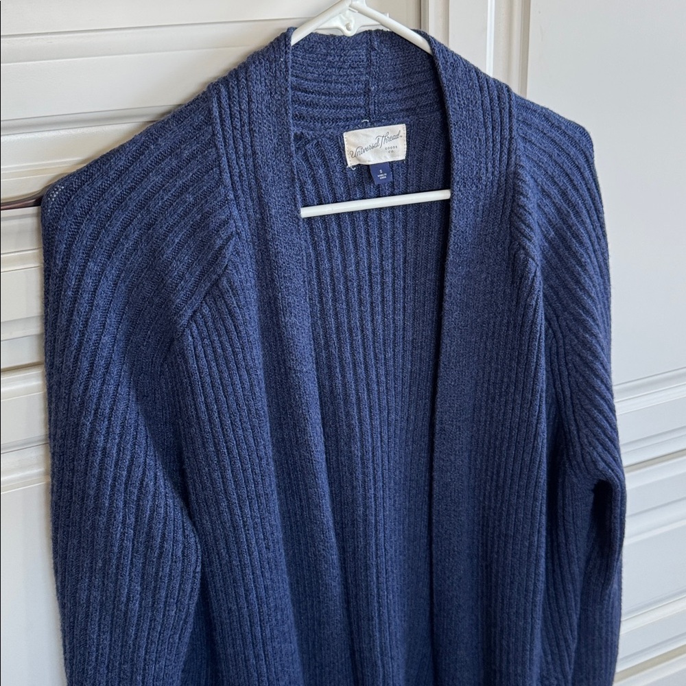 Universal Thread Deep Blue Ribbed Cardigan - Picture 3 of 8